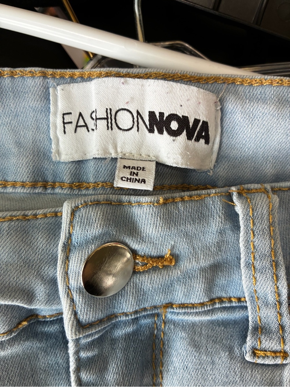 Fashion Nova Light Blue High-Rise Slim Jeans WOMANS - Picture 2 of 4